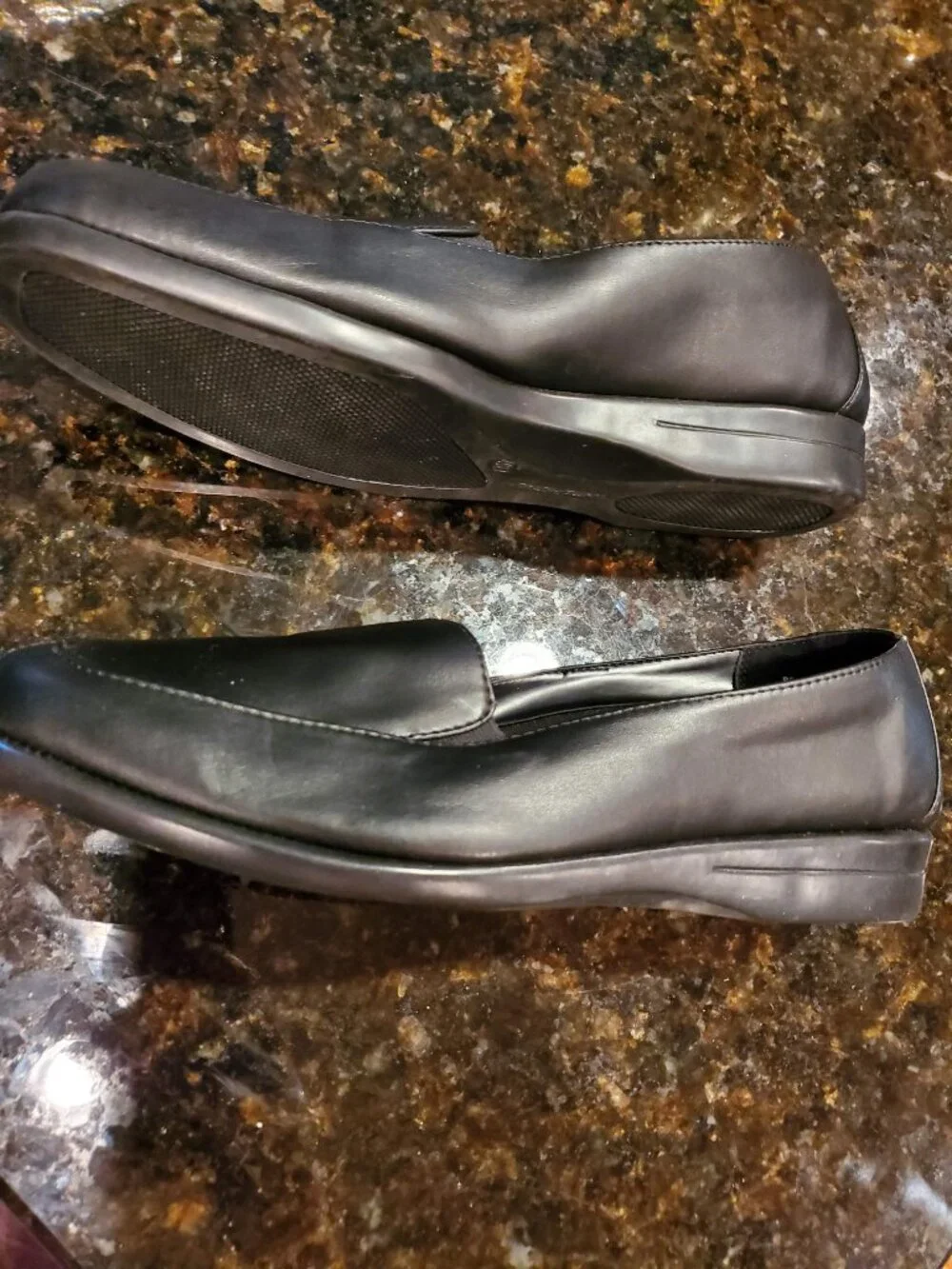 White Stag Leather Loafers Size 10W Black